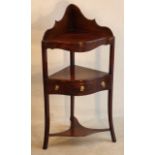 A late 18th Century serpentine fronted mahogany Corner Stand,