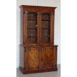 A fine quality late Regency period mahogany Library Bookcase of generous proportions,