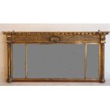 A Regency period gilt framed Overmantel Looking Glass,