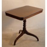 A Regency style rectangular tilt-top mahogany Occasional Table,