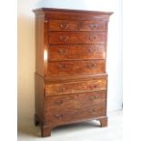 A late 18th Century George III period mahogany Chest on Chest,