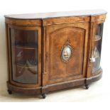 A 19th Century figured walnut, gilt metal mounted and marquetry Credenza,