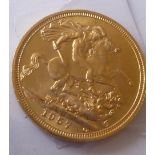 An Elizabeth II gold Sovereign dated 1957