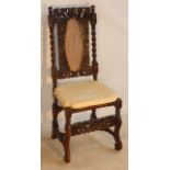 A late 17th Century walnut Side Chair,