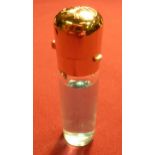 An 18 carat gold and crystal Scent Bottle