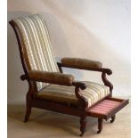 A William IV 19th Century mahogany Library Chair,