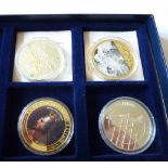 Commemorative Limited Edition silver gilt Medals (4), the Red Arrows, Kings and Queens of Britain,