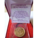 A boxed 2013 UK gold Sovereign