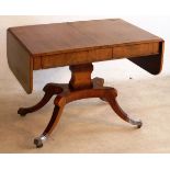 A Regency period rosewood Sofa Table, gadrooned lower edge,