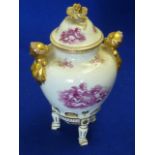 A 19th Century Continental porcelain Vase and Cover,
