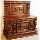 An antique Cassone style oak Cabinet,