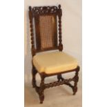 A late 17th Century walnut Side Chair,