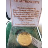 A boxed 2012 Half Sovereign