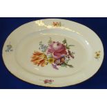 A 19th Century Meissen oval porcelain dish,