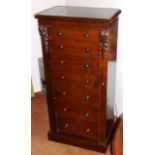 A 19th Century mahogany Wellington Chest,