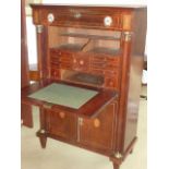 A good early 19th Century Continental mahogany Secretaire a Abattant,