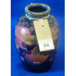 A Moorcroft pottery Vase tube lined and decorated in the pomegranate pattern,