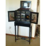 A fine 19th Century (in 17th Century Italianate style) ebonised Cabinet on Stand,