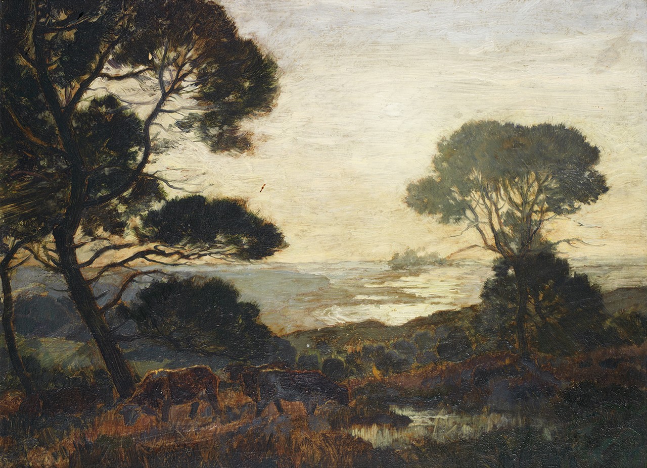 Emile René Ménard (1862-1930) PinèdeHuile sur panneau36,5 x 48,5 cm