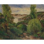 Georges Hanna Sabbagh (1877-1951) Paysage au bord du lac, 1924Huile sur toileSignée et datée "24" en