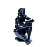 Antoniucci Volti (1915-1989) Attente Bronze Cast with blue black patina; Inscribed "Volti" and the