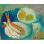 André LANSKOY (1902-1976) Nature morte au poisson rouge Oil on canvas; Signed lower right 15 x 181/8