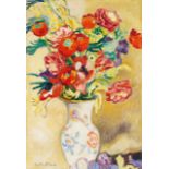 LOUIS VALTAT (1861-1952) Bouquet de fleurs Oil on canvas; Signed lower left 161/2 x 117/16 in.