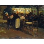 RICHARD EDOUARD MILLER (1875-1943) Scène de café, 1905 Oil on panel; signed and dedicated lower left