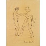 FRANCIS PICABIA (1879-1953) Sans titre (deux personnages), vers 1925-1928 Pencil on paper; Signed