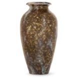 Alexandre BIGOT (1862-1927) Vase ovoïde en grès, 1913, col évasé ourlé, décor émaillé et réticulé