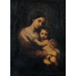 École ESPAGNOLE du XVIIIe siècle, suiveur de Bartolomeo Esteban MURILLO Vierge à l’Enfant Toile