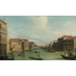 Dans le goût d'Antonio CANAL dit CANALETTO Vue du Grand Canal depuis le palazzo Balbi vers le pont