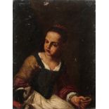 Antonio AMOROSI (Comunanza 1660-Rome 1738) La Gimblette Sur sa toile d'origine Accidents et