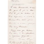 Victor HUGO. 1802-1885. Écrivain. L.A.S. à Mademoiselle Lemercier. Paris, 28?avril?1841. 1 pp. bi-