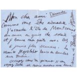 Jean COCTEAU. 1889-1963. Écrivain, artiste. L.A.S. à René Chalupt. (Paris, 11?février 1917). 1 pp.