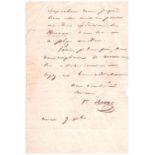 Victor HUGO. 1802-1885. Écrivain. L.A.S. au rédacteur du Journal des Salons. (Paris), mercredi 9?