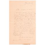 Paul VERLAINE. 1844-1896. Poète. L.A.S. à son cher Triollet. (Broussais), jeudi?16. 1 pp. bi-