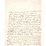 George SAND. 1804-1876. Femme de lettres. L.A.S. à Madame Tastu. S.l.n.d. 1 pp. bi-feuillet in-4,