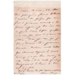 Victor HUGO. 1802-1885. Écrivain poète. L.A.S. à Anaïs Segalas. (Paris), 1er?mai (1841). 1 pp. bi-