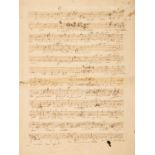Gaetano DONIZETTI. 1797-1848. Compositeur. Manuscrit musical aut. S.l.n.d. (circa 1840). 2 pp. grand