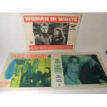 LOBBY CARDS - part sets: THE MAN IN HALF MOON STREET 1944 (6); WOMAN IN WHITE 1948 (5) and THREE