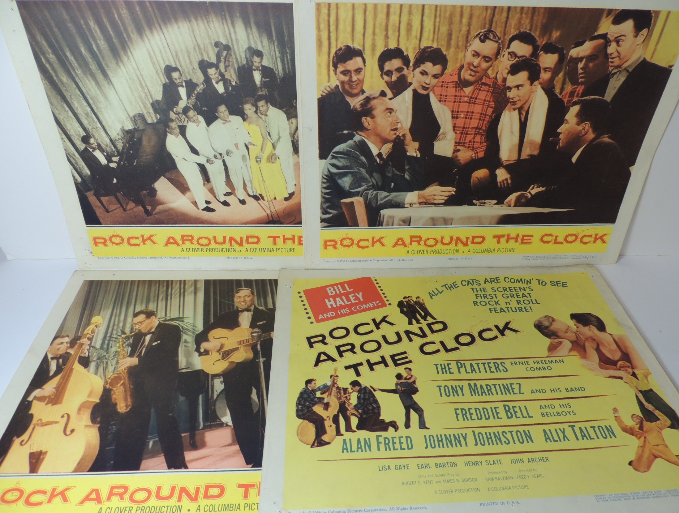 LOBBY CARDS - ROCK AROUND THE CLOCK 1956 Bill Haley and His Comets, full set of eight