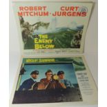 LOBBY CARDS - MYSTERY SUBMARINE 1963 starring Edward Judd, full set of eight and THE ENEMY BELOW