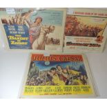 LOBBY CARDS - JULIUS CAESAR 1953 starring Marlon Brando, full set of eight; THE BANDIT OF ZHOBE 1958