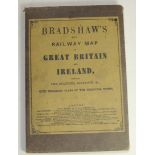 BRADSHAW - New Railway Map of Great Britain and Ireland shewing the Stations, Distance etc with