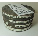 A collection of genuine 16mm double perforation silent films including The Cure starring Charlie