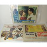 LOBBY CARDS - TORPEDO BAY 1964 starring James Mason and Lilli Palmer, full set of eight; TUNES OF