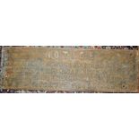 A cast iron Railway Notice sign "..... Any Person Not Fastening This Gate........." 25cms x 79cms