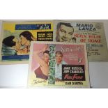LOBBY CARDS - SEVEN HILLS OF ROME: full set of eight for the 1958 film starring Mario Lanza; JANE'