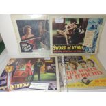 LOBBY CARDS - CHASE A CROOKED SHADOW 1958 starring Richard Todd, full set of eight; SWORD OF VENUS